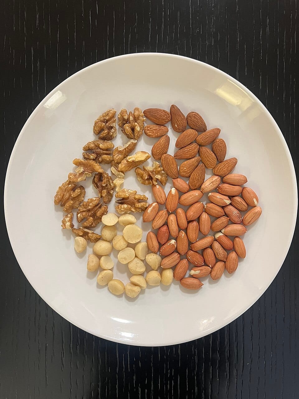 An elegant platter of mixed nuts and dried fruit
